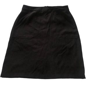D. P. S. Petite A-line Black Skirt with Pockets | Vintage